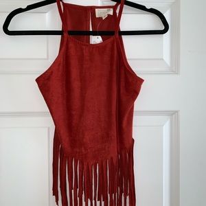 Fringe cropped top